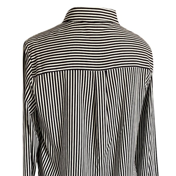 Vero Moda Striped Blouse Navy/White - Size M - Picture 2 of 6